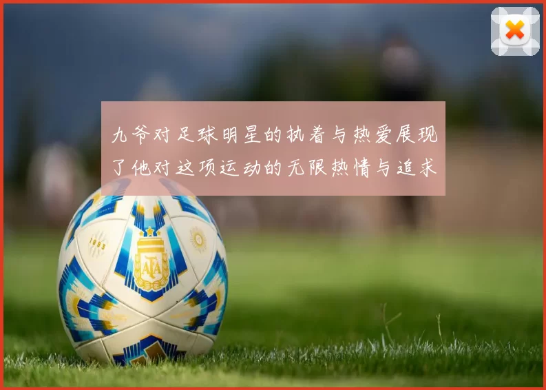 九爷对足球明星的执着与热爱展现了他对这项运动的无限热情与追求